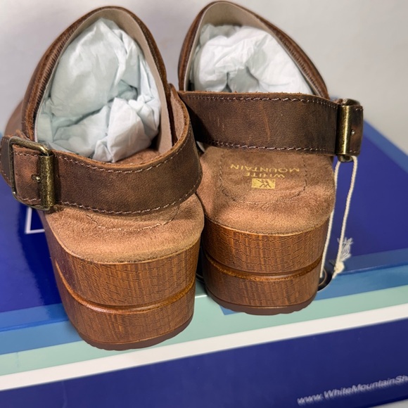 White Mountain Shoes Being Leather Clog comfy summer spring classic casual style - Picture 6 of 10